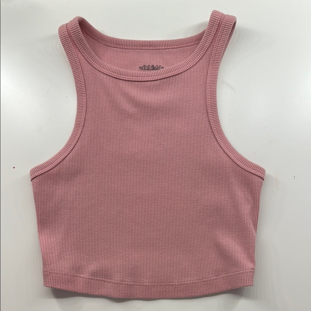 Wild Fable Pink Ribbed Tank Top